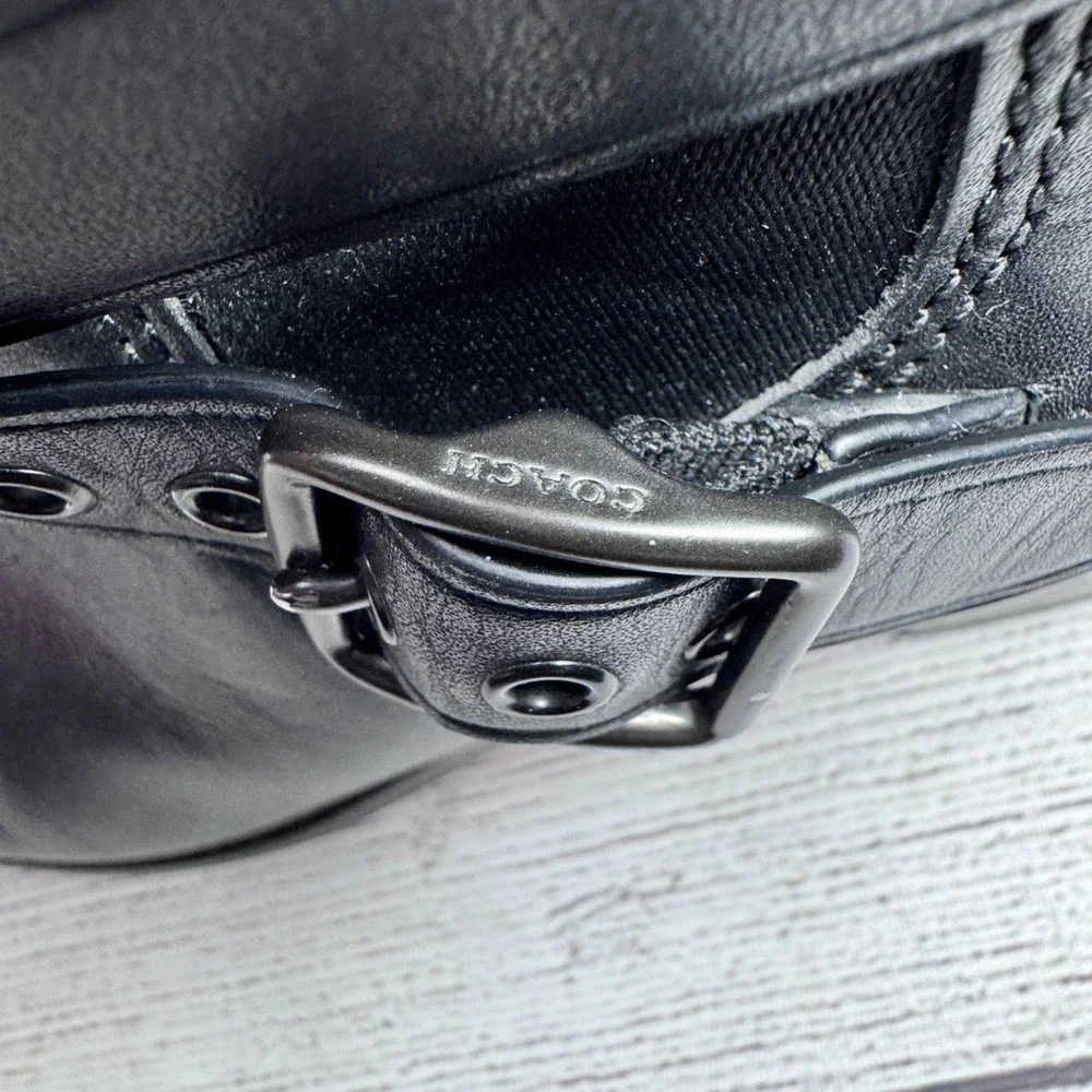 Coach black leather